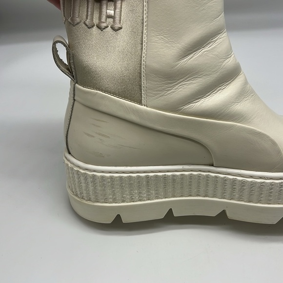 Fenty X Puma - By Rihanna Vanilla Ice Chelsea Chunky Leather Ankle Boot Size 8 - Picture 16 of 16